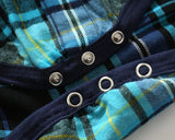 Baby Boys 2Pc Little Gentleman Plaid Onesie Button Down Shirt and Stylish Jeans Set.