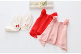 Girls Cute 2Pc Ruffle Shoulders Sleeveless Top and Shorts Set