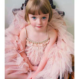 Girls Elegant Fashion Tulle & Tassels Party Dress