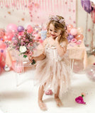 Girls Elegant Fashion Tulle & Tassels Party Dress