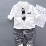 Boys Stylish 2Pc Casual Shirt, Tie & Pants Set