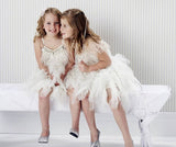 Girls Elegant Fashion Tulle & Tassels Party Dress