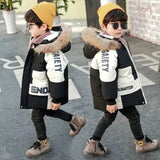 Boys Trendy Thick and Warm Fleece Lined Winter Coat With Fur Hood