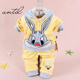 Babies 2Pc Adorable Cartoon Character Hoodie and Pant Set. Ages 6~24M
