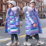 Stylish Waterproof Winter Down Coat For Girls, With Hooded Parka