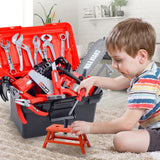 Kids Pretend Engineer Simulation Repair Toolbox With Electric Drill, Screwdrivers, and Many Other Cool Tools.