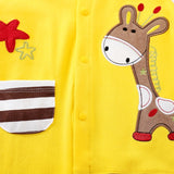 Baby Boys / Girls Cute Giraffe & Stripe Print Long-sleeve Jumpsuit