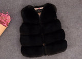 Baby Girls Street Style Fashion Faux Fur Vest