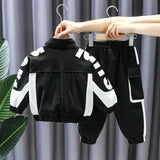 Children's 2pc Urban Style Fashion Jacket & Baggy Cargo Pants Combo