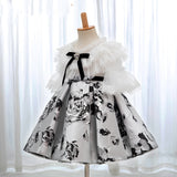 Elegant Baby Girl Runway Fashion Dress.