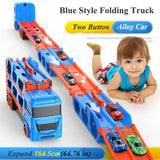 Kids Large Mega Hauler, Three-layer Alloy Folding Track Truck and Cars