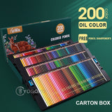 200/120/72/48 Colors For Young Artists. Professional Pastel Drawing Pencils with Cloth Bag