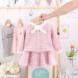 Girls Warm & Stylish 2Pc Knitted Sweaters and Pleaded Skirts Sets (Various Styles Available)