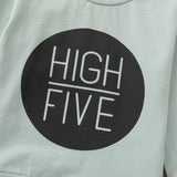 Baby Boy/Girl 2Pc "High Five" Print Pullover Sweater and Pants Set