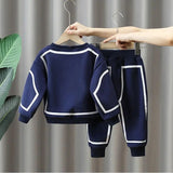 Kids 2 Pc Fashion Long Sleeve Pullover Top & Sweatpant Combo.