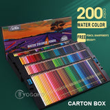 200/120/72/48 Colors For Young Artists. Professional Pastel Drawing Pencils with Cloth Bag