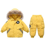 Kids 2Pc Warm Designer Style Snow Suit Sets With Detachable Fur. Ages 12M~4T