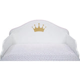 Princess Crown White/Pink Wood Toddler Bed