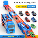 Kids Large Mega Hauler, Three-layer Alloy Folding Track Truck and Cars