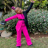 Little Fashionista Color block Blazer & Pant Set