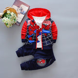 Boys 3Pc Super Hero Hooded Jacket, Shirt and Pant Set