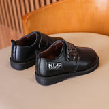 Baby Boys British Style Casual Leather Shoes, In Classic Black or Brown