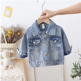 Daisy Denim Jacket For Baby Girls, Ages 2-7 Years