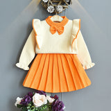 Girls Warm & Stylish 2Pc Knitted Sweaters and Pleaded Skirts Sets (Various Styles Available)