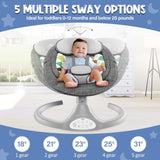 Electric Baby Swings with bluetooth Music Remote Control