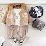 Kids 3Pc, Long Sleeve Shirt, Sweater and Pant Set.