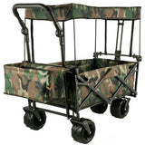 Collapsible/Foldable Wagon With Removable Canopy, 601D Oxford Cloth, and Oversized Wheels