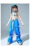 Girls Urban Hip Hop Style 3Pc Crop Tops and  Baggy Cargo Pants. (Each Item Is Also Available Separately)