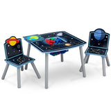 Boys Space Adventures Wood Table and Chair Set with Storage