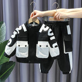 Children's 2pc Urban Style Fashion Jacket & Baggy Cargo Pants Combo