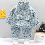 New In Fashion, 2Pc Baby Dinosaur Cotton Sports Sweaters & Pants Sets, For Both Boys and Girls