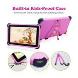 Kids 7 Inch, 1024x600 HD, Quad Core, Dual Wifi, 2GB 32GB, 11.0 Android Tablet with Holder