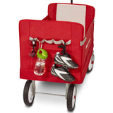 Radio Flyer 3-in-1 EZ Fold Wagon, Padded Seat with Seat Belts, Red