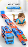 Kids Large Mega Hauler, Three-layer Alloy Folding Track Truck and Cars