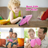 Kids 7 Inch, 1024x600 HD, Quad Core, Dual Wifi, 2GB 32GB, 11.0 Android Tablet with Holder
