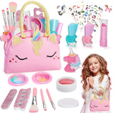 Q-DRAGON Makeup Kit for Little Girls with Unicorn Make up & Stickers