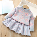 Girls Warm & Stylish 2Pc Knitted Sweaters and Pleaded Skirts Sets (Various Styles Available)