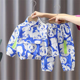 New In Fashion, 2Pc Baby Dinosaur Cotton Sports Sweaters & Pants Sets, For Both Boys and Girls