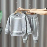 Kids 2 Pc Fashion Long Sleeve Pullover Top & Sweatpant Combo.