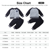 2pc Baby Boys Letter Patch Raglan Sleeve Cotton Jacket and Trousers Set for BaBy Clothes