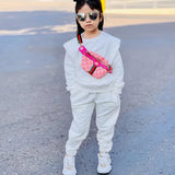 Little Fashionista Princess 2Pc Chic & Modern Sweater and Pant Ensemble.