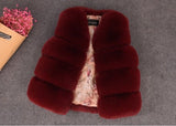 Baby Girls Street Style Fashion Faux Fur Vest