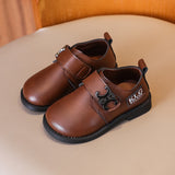 Baby Boys British Style Casual Leather Shoes, In Classic Black or Brown