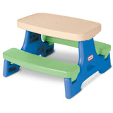 Easy Store Jr. Picnic Table with Umbrella for Kids, Blue & Green