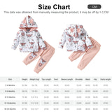 Baby Girl 2Pc Animal Print Long-sleeve Cotton Hoodie and Sweatpants Set