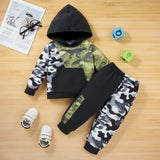 Baby Boys 2Pc Camouflage & Animal Print Hoodie and Pant Set